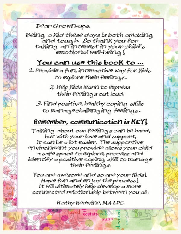 how to deal with how i feel coloring book back cover